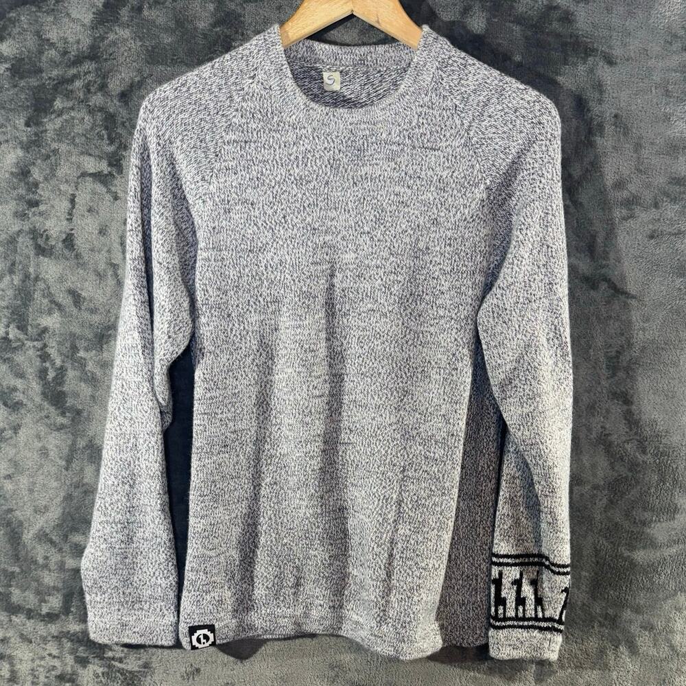 PAKA The Costa Alpaca Knit Crewneck Sweater Gray Unisex Small S Peru Pullover